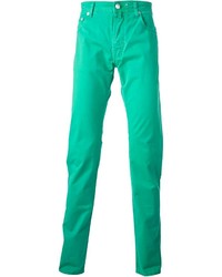 Мужские зеленые джинсы от Jacob Cohen