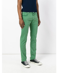 Мужские зеленые джинсы от Jacob Cohen