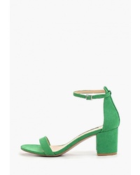 Зеленые замшевые босоножки на каблуке от Dorothy Perkins