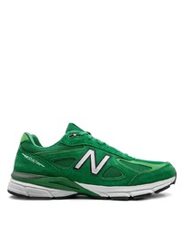 Мужские зеленые замшевые кроссовки от New Balance