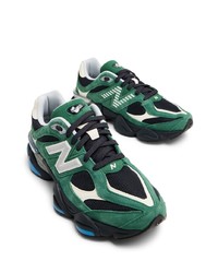 Мужские зеленые замшевые низкие кеды от New Balance