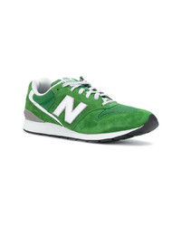 Мужские зеленые замшевые низкие кеды от New Balance