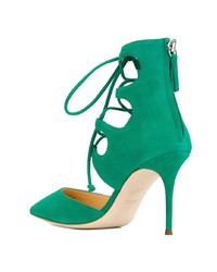 Зеленые замшевые туфли от Giuseppe Zanotti Design