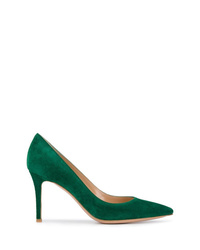Зеленые замшевые туфли от Gianvito Rossi
