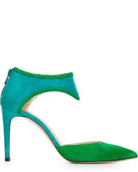 Зеленые замшевые туфли от Jean-Michel Cazabat