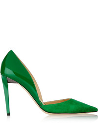 Зеленые замшевые туфли от Jimmy Choo