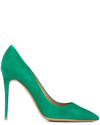 Зеленые замшевые туфли от Salvatore Ferragamo