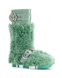 Женские зеленые зимние ботинки от Miu Miu