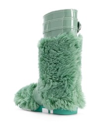 Женские зеленые зимние ботинки от Miu Miu