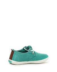 Женские зеленые кеды из плотной ткани от Keddo