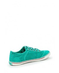 Женские зеленые кеды из плотной ткани от Keddo