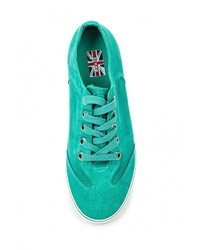 Женские зеленые кеды из плотной ткани от Keddo