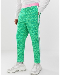 Мужские зеленые классические брюки от ASOS Edition