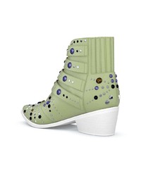 Зеленые кожаные ботильоны от Toga Pulla