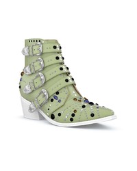 Зеленые кожаные ботильоны от Toga Pulla