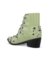 Зеленые кожаные ботильоны от Toga Pulla