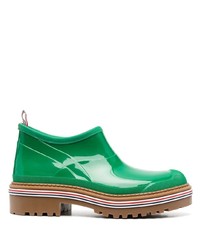 Мужские зеленые кожаные ботинки челси от Thom Browne