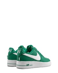 Мужские зеленые кожаные низкие кеды от Nike
