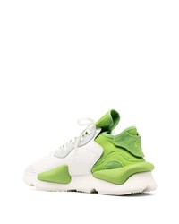 Мужские зеленые кожаные низкие кеды от Y-3