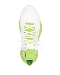 Мужские зеленые кожаные низкие кеды от Y-3