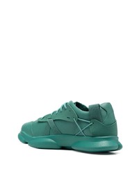 Мужские зеленые кожаные низкие кеды от Camper