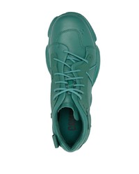 Мужские зеленые кожаные низкие кеды от Camper