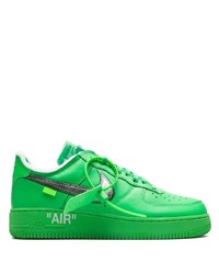 Мужские зеленые кожаные низкие кеды от Nike X Off-White