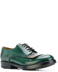 Женские зеленые кожаные оксфорды от Officine Creative