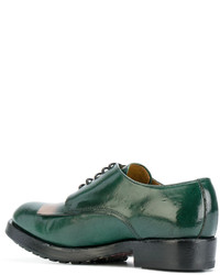 Женские зеленые кожаные оксфорды от Officine Creative
