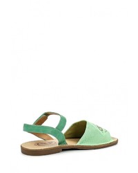 Зеленые кожаные сандалии на плоской подошве от Patrol