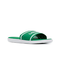 Мужские зеленые кожаные сандалии от Lacoste