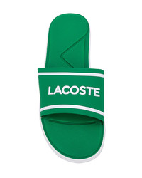 Мужские зеленые кожаные сандалии от Lacoste
