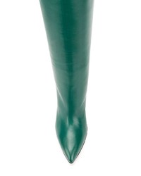 Зеленые кожаные сапоги от Paris Texas