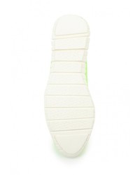 Женские зеленые кожаные слипоны от Catisa