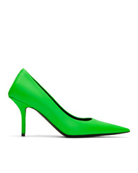 Зеленые кожаные туфли от Balenciaga