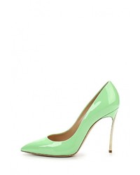 Зеленые кожаные туфли от Casadei