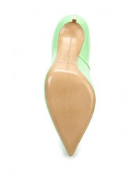 Зеленые кожаные туфли от Casadei