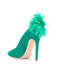 Зеленые кожаные туфли от Olgana