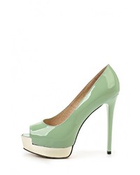 Зеленые кожаные туфли от Grand Style