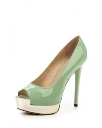Зеленые кожаные туфли от Grand Style