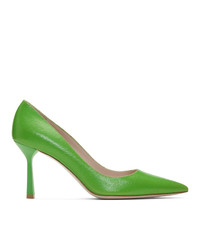 Зеленые кожаные туфли от Miu Miu