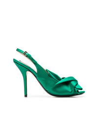 Зеленые кожаные туфли от N°21