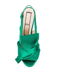 Зеленые кожаные туфли от N°21