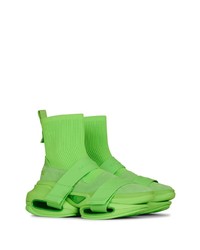 Мужские зеленые кроссовки от Balmain