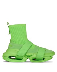 Мужские зеленые кроссовки от Balmain