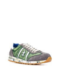 Мужские зеленые кроссовки от Premiata