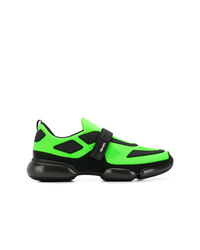 Мужские зеленые кроссовки от Prada