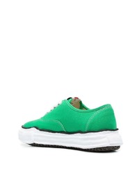 Мужские зеленые низкие кеды от Maison Mihara Yasuhiro