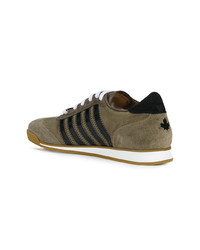 Мужские зеленые низкие кеды от DSQUARED2