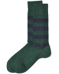 Зеленые носки с принтом